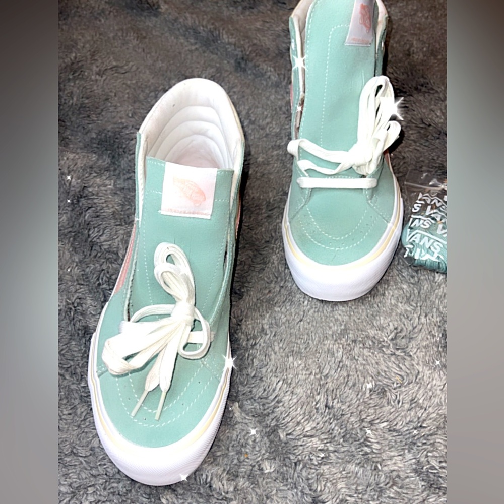 New men’s vans blue,beige,pink